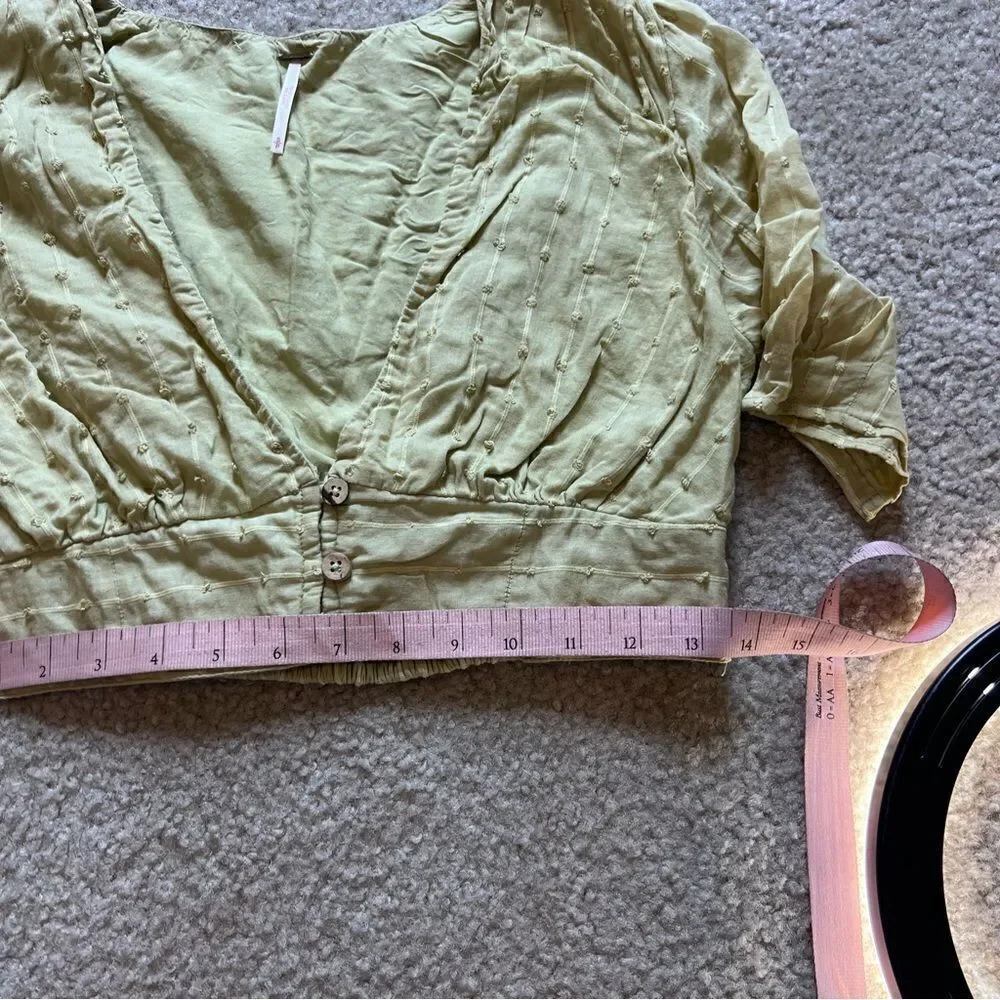 Free People Crop Peasant Top